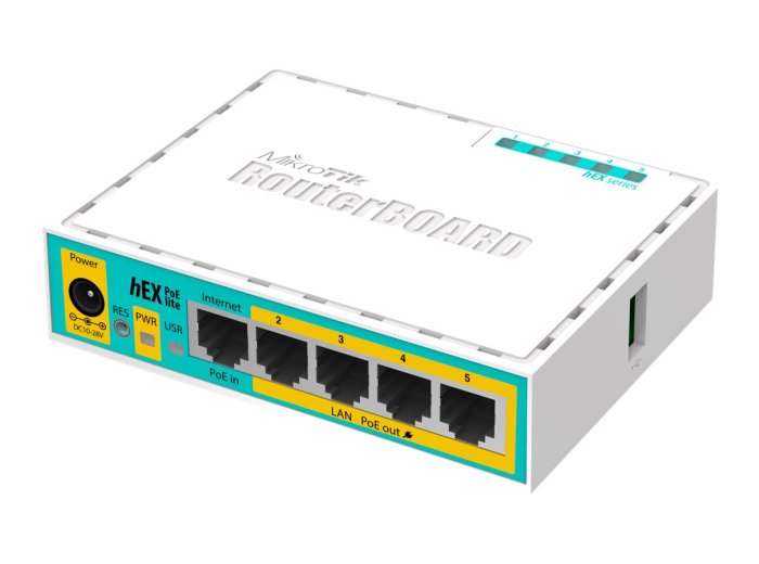 Router Mikrotik hEX PoE lite (RB750UPr2) Total Ethernet Ports:5; Architecture:MIPSBE; CPU core:1