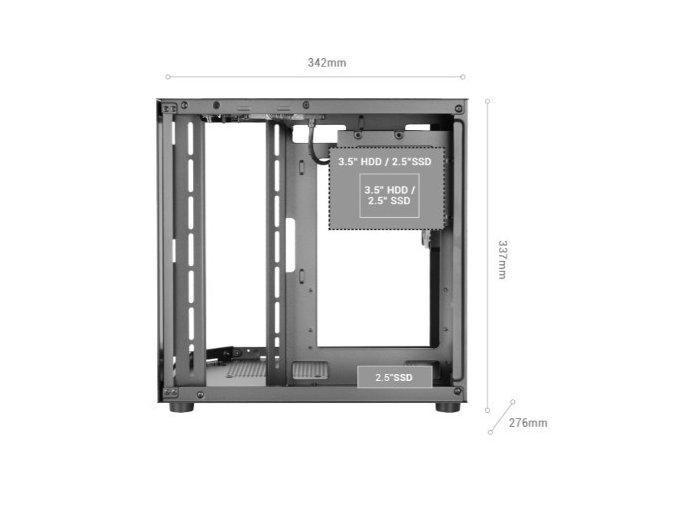 Obudowa MARS MC-3TLITE BLACK mATX