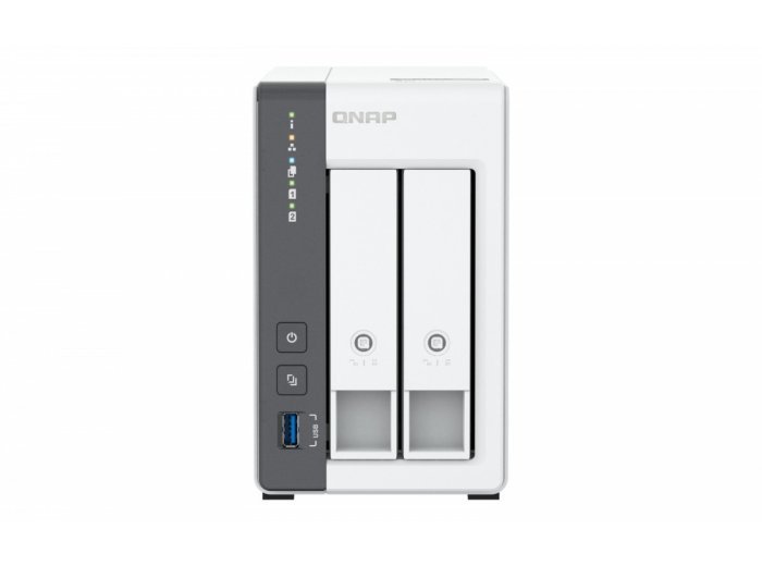Qnap TS-216G, Tower, 2 x 2.5"/3.5" SATA, ARM 2.0GHz Quad core, 4GB, 1 x 2.5GbE + 1 x GbE, External adapter (PSU)