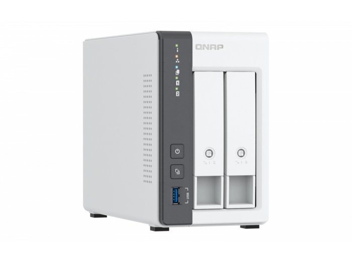 Qnap TS-216G, Tower, 2 x 2.5"/3.5" SATA, ARM 2.0GHz Quad core, 4GB, 1 x 2.5GbE + 1 x GbE, External adapter (PSU)