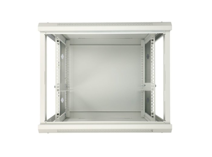 Extralink Szafa rack 12U 600x600 ASP Szara montowana na ścianie, drzwi blaszane pełne