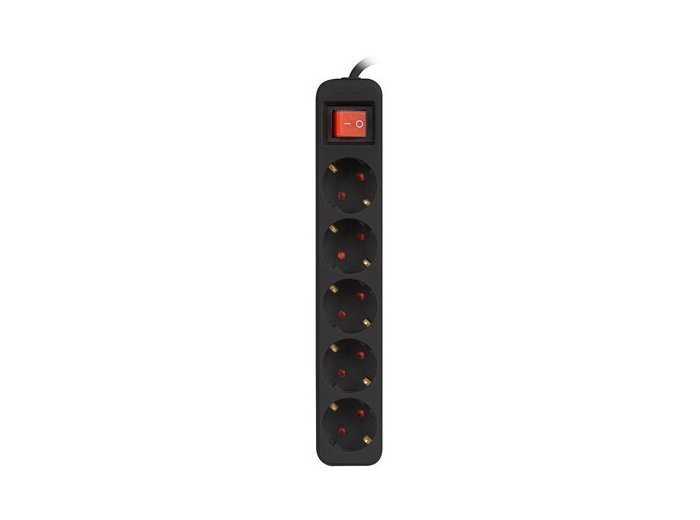 Listwa przedłużacz 1,5m 5x230 V  PS1-05F-0150-BK