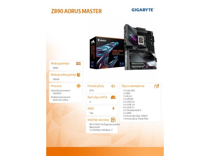 Płyta główna Z890 AORUS MASTER