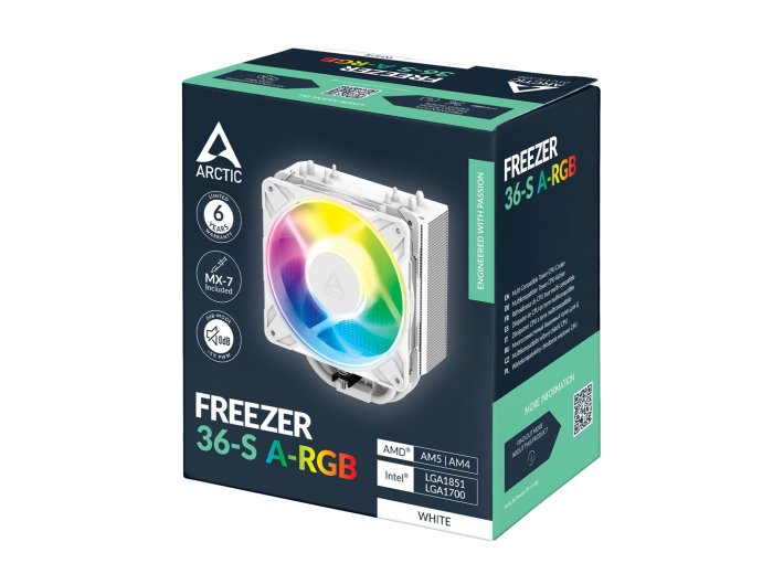ARCTIC Freezer 36-S A-RGB Procesor Chłodnica powietrza 12 cm Biały 1 szt.