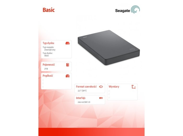 Dysk Basic 2TB 2,5 STJL2000400 szary