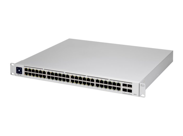 Ubiquiti UniFi Pro 48-Port PoE Zarządzany L2/L3 Gigabit Ethernet (10/100/1000) Obsługa PoE 1U Srebrny