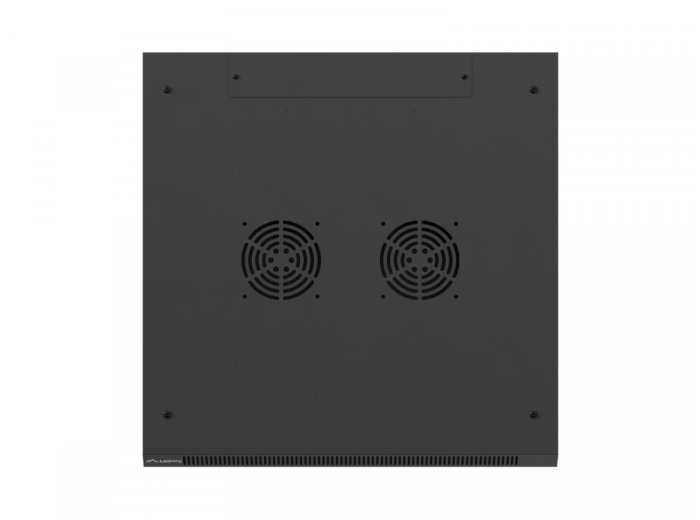 Szafa instalacyjna rack wisząca 19 cali 9U 600x600 czarna drzwi perforownae ( flat pack)