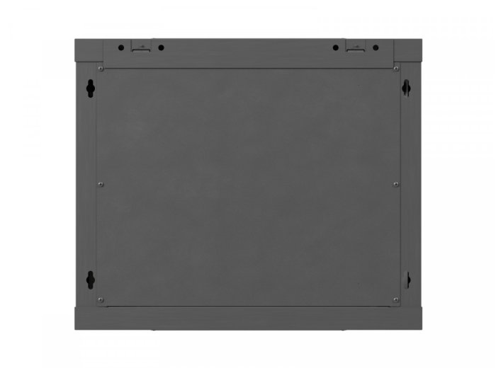 Szafa instalacyjna rack wisząca 19 cali 9U 600x600 czarna drzwi perforownae ( flat pack)