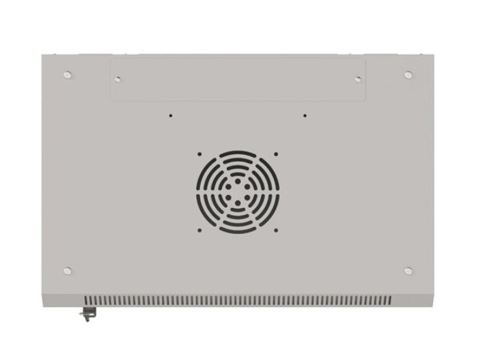 Szafa instalacyjna rack wisząca 19" 9U 540x350 szara drzwi przeszklone ( flat pack)