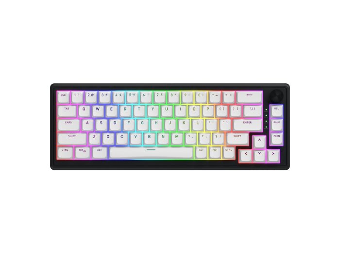 HATOR Skyfall 65 MAG ULTRA 8K klawiatura Gaming USB QWERTY US English Czarny, Biały