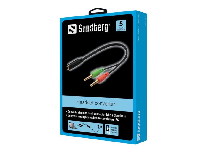 SANDBERG 508-67 Sandberg adapter Headset converter (Apple) do PC