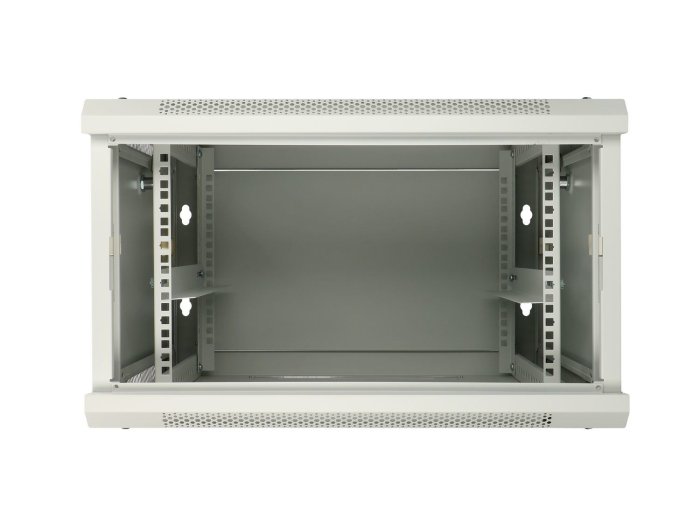 Extralink Szafa rack 6U 600x600 ASP Szara montowana na ścianie, drzwi blaszane pełne