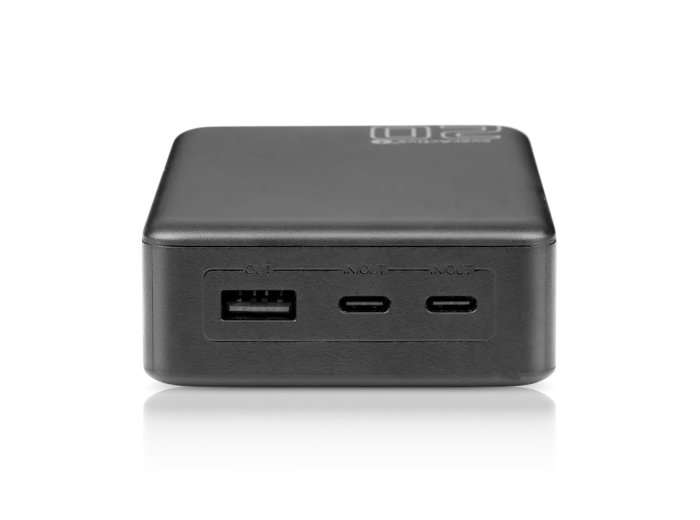 EVERACTIVE POWERBANK 20 000MAH, 1X USB, 2X USB-C, 20W, QC4+, WYŚWIETLACZ LCD, CZARNY EB-22QB