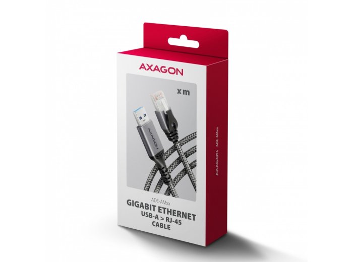 ADE-AM15 USB-A Gigabit Ethernet adapter z zintegrowanym kablem sieciowym CAT6 RJ-45 1.5 m