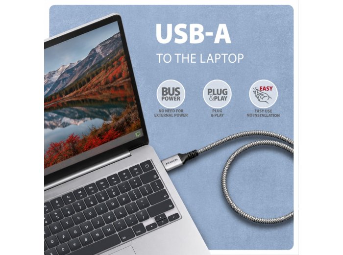 ADE-AM30 USB-A Gigabit Ethernet adapter z zintegrowanym kablem sieciowym CAT6 RJ-45 3 m