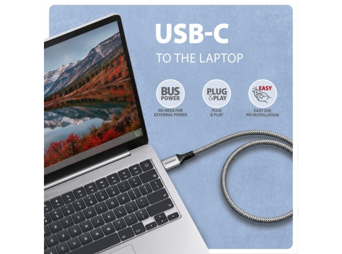 ADE-CM15 USB-C Gigabit Ethernet adapter z zintegrowanym kablem sieciowym CAT6 RJ-45 1.5 m