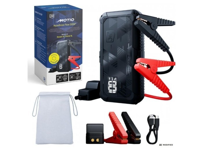 Jump Starter 1500A LED 10000mAh HyperBoost Flow Booster Powerbank
