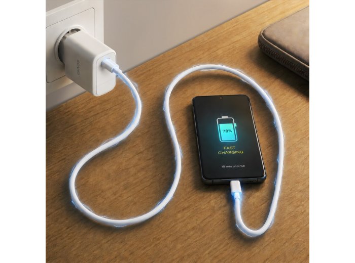 Ładowarka sieciowa 20W Power Delivery 3.0, Biała LA-14