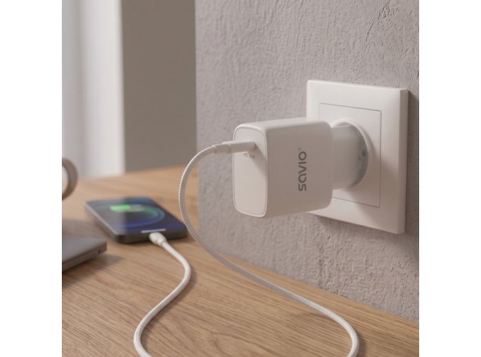 Ładowarka sieciowa 20W Power Delivery 3.0, Biała LA-14