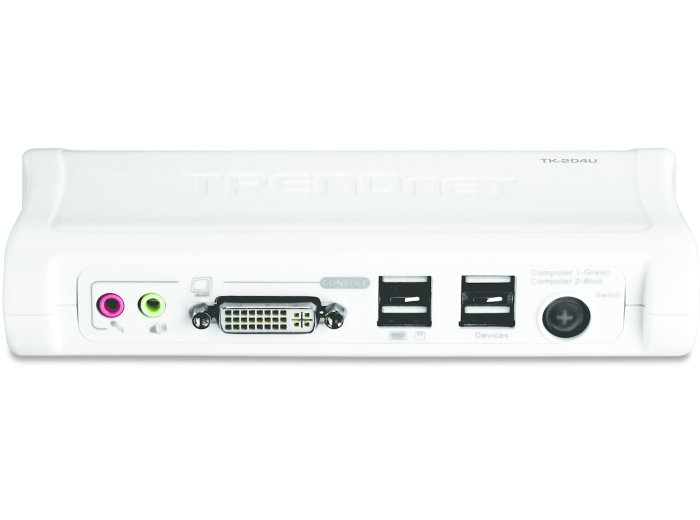 TRENDnet KVM Switch 2-Port DVI/USB/Audio mit Kabeln