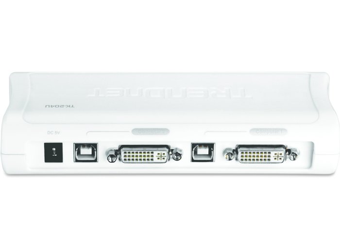 TRENDnet KVM Switch 2-Port DVI/USB/Audio mit Kabeln