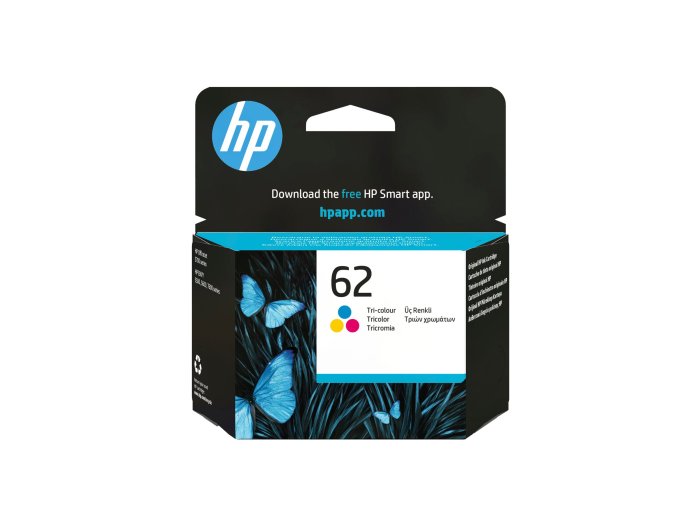 HP 62 Tri-color Ink Cartridge