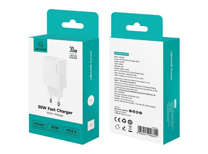 Ładowarka sieciowa T69 30W USB-C biały