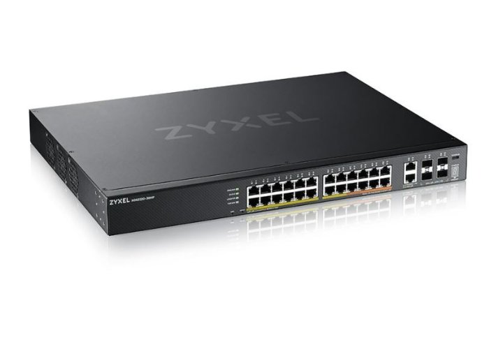 Przełącznik dostępowy L3 24 porty PoE,10GbE RJ-45, 4 porty 10GbE SFP+ XGS2220-30HP-EU0101F