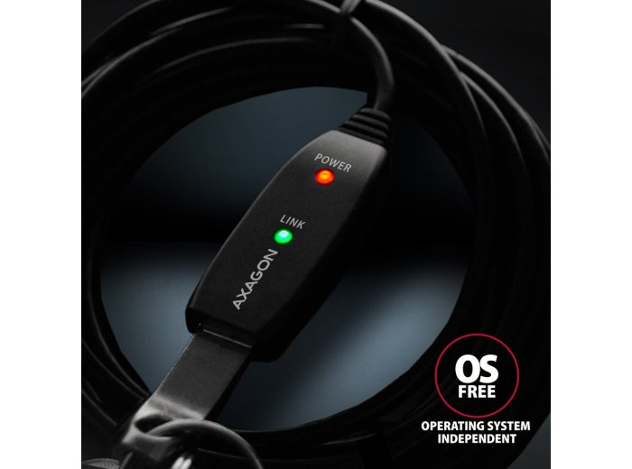 Axagon N ADR-310 USB 3.2 Gen 1 A-M -> A-F aktivni prodlu?ovaci repeater kabel kabel USB USB 3.2 Gen 1 (3.1 Gen 1) 10 m USB A Czarny
