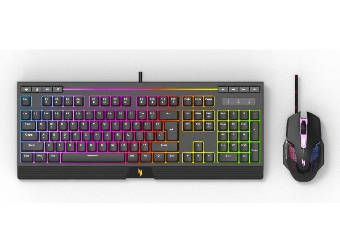 Acer NAK200 + NMW200 klawiatura Dołączona myszka Gaming USB Amerykański międzynarodowy Czarny
