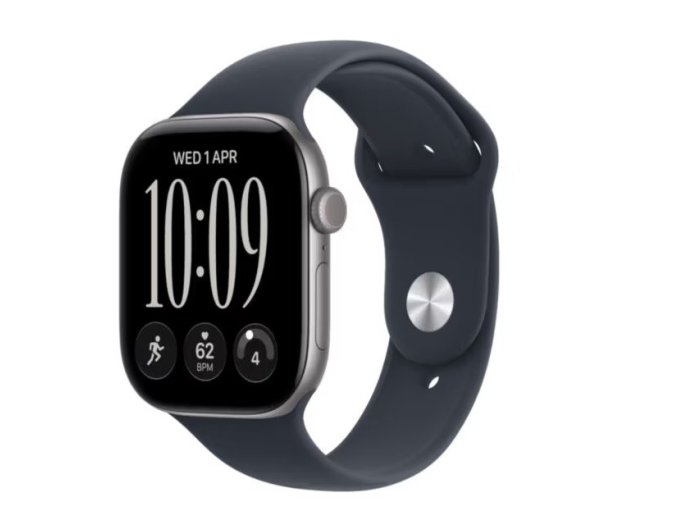 Watch seria 12 GPS, koperta 42 mm z aluminium w kolorze gwiezdnej szarości pasek sportowy w kolorze granatu - rozmiar M/L