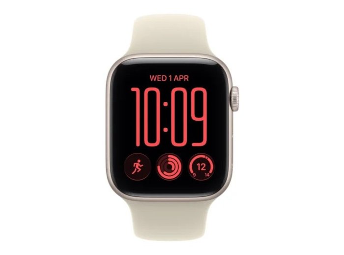 Smartwatch Watch SE 3 GPS + Cellular, koperta 44mm z aluminium w kolorze księżycowej poświaty, pasek sportowy w kolorze piaskowym - rozmiar S/M