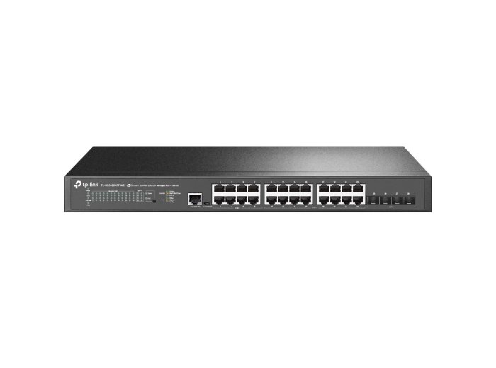 TP-Link JetStream TL-SG3428XPP-M2 przełącznik sieciowy Zarządzany L2+ 2.5G Ethernet (100/1000/2500) Obsługa PoE 1U Czarny