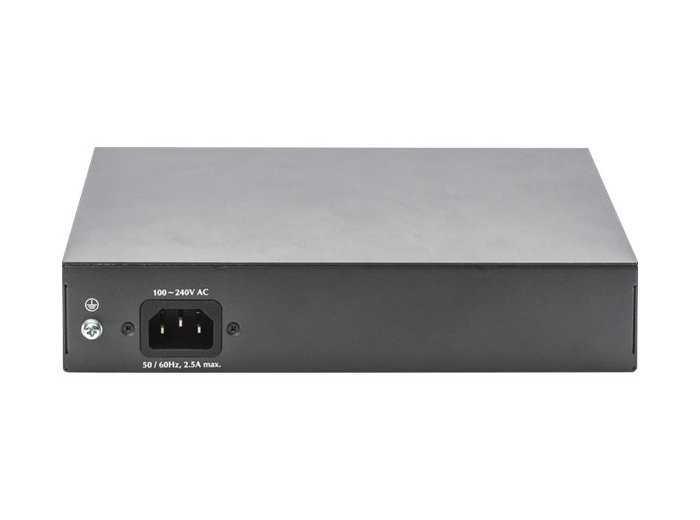 Digitus Przełącznik sieciowy niezarządzalny desktop 8x RJ45 Gb/s (w tym 6xPoE)+ 2x SFP, PoE++ max budżet 180W