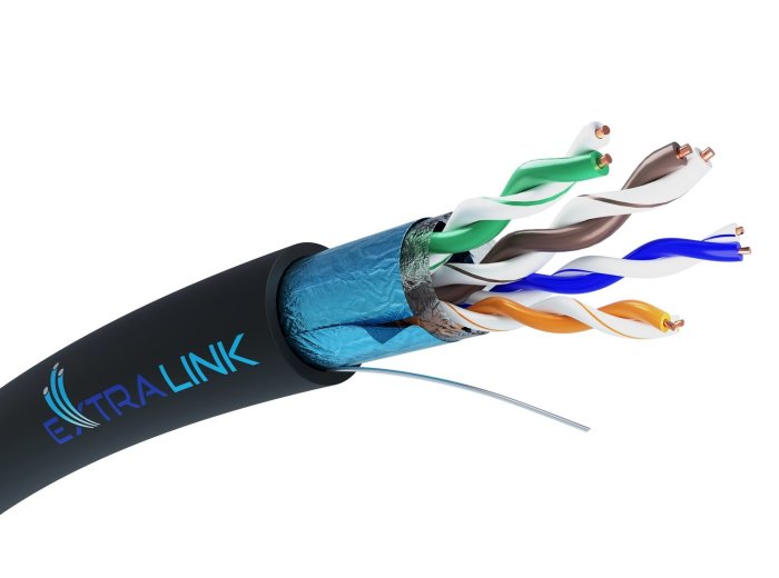 EXTRALINK KABEL SKRĘTKA CAT5E FTP (F/UTP) V2 OUTDO