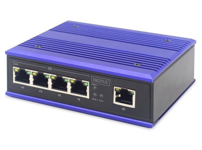 Switch ASSMANN Electronic DN-651118 Gigabit Ethernet (10/100/1000) Czarny, Niebieski