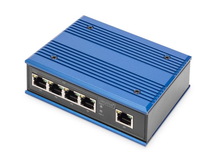 Switch ASSMANN Electronic DN-651118 Gigabit Ethernet (10/100/1000) Czarny, Niebieski