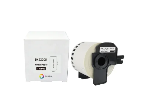 PRISM Brother etykieta DK-22205 62mm x 30,48m czarny na białym