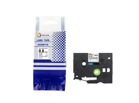 PRISM Brother taśma TZE-221 9mm x 8m czarny na białym