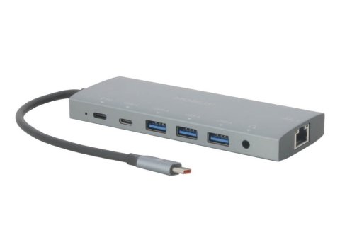 Mobilis 020028 stacja dokująca Przewodowa USB 3.2 Gen 1 (3.1 Gen 1) Type-C Szary