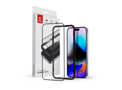 Szkło ochronne Anti-Bacterial 3D Armour Glass - hartowane 9H Full Glue do iPhone 16 Pro Max + ramka instalacyjna