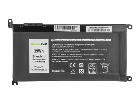 GREEN CELL BATERIA DE150 WDX0R WDXOR DO DELL INSPIRON 13 5378 5379 14 5482 15 5568 5578 5579 7560 7570 17 5770 3400MAH 11.4V