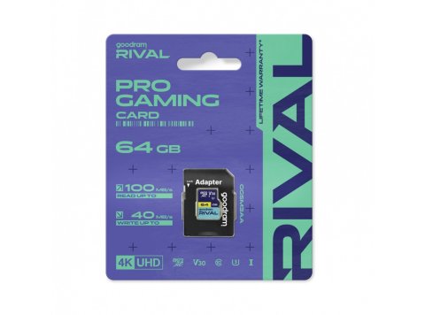 Karta pamięci microSD 64GB Rival UHS-I V30 U3 C10 100/70MBs