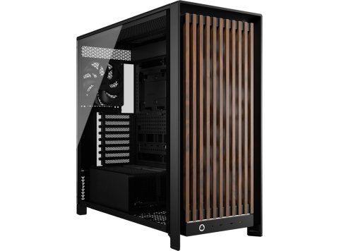 Corsair FRAME 5000D WOOD RS Midi Tower Czarny, Orzech włoski