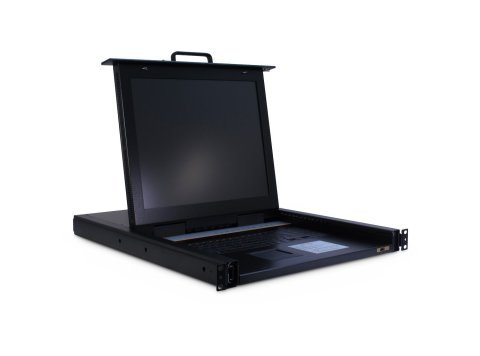 Inter-Tech KVM-1708 konsola rackowa 43,2 cm (17") 1280 x 1024 px Stal Czarny