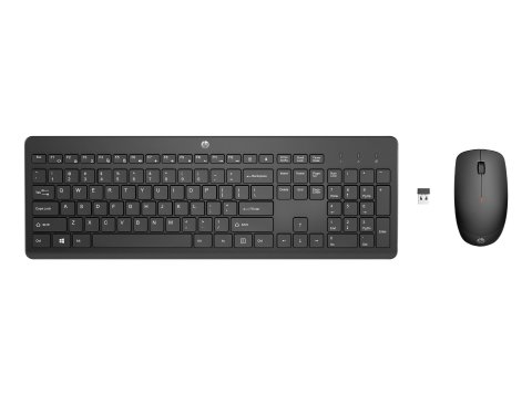 Zestaw klawiatura + mysz HP 230 Wireless Mouse and Keyboard Combo bezprzewodowe czarne Niemiecki układ klawiszy QWERTZ 18H24AA#ABD