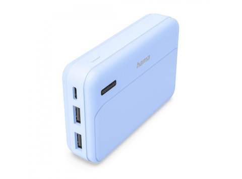 Power pack 10000 mAh 2xUSB-A niebieski