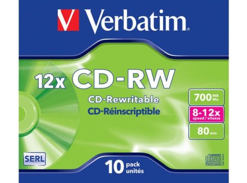 Płyty CD-RW 12x 700MB 10P JC 43148