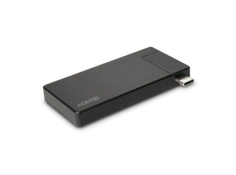 Lindy 43336 stacja dokująca Przewodowa USB 3.2 Gen 1 (3.1 Gen 1) Type-C Czarny