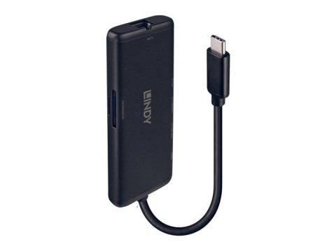 Lindy 43358 stacja dokująca Przewodowa USB 3.2 Gen 1 (3.1 Gen 1) Type-C Czarny